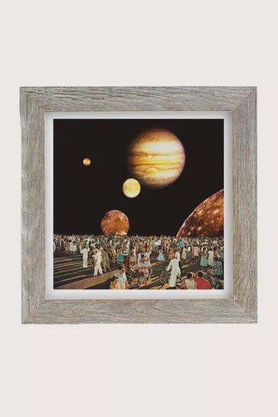 Shop Urban Outfitters Mariano Peccinetti Planetarium Print In Grey Barnwood At