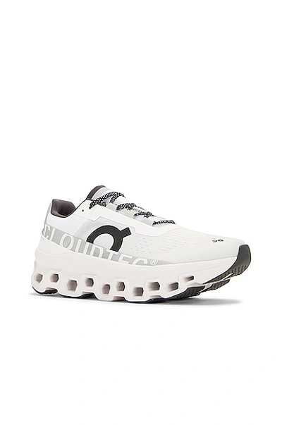 On Cloudmster Running Shoe In All White