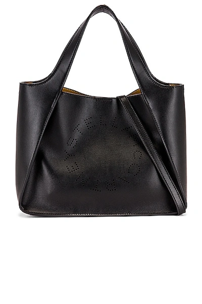 Shop Stella Mccartney Logo Crossbody Bag In Black