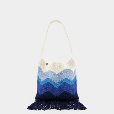 Shop Nannacay Priya Hobo Bag -  - Blue - Cotton In Multicoloured