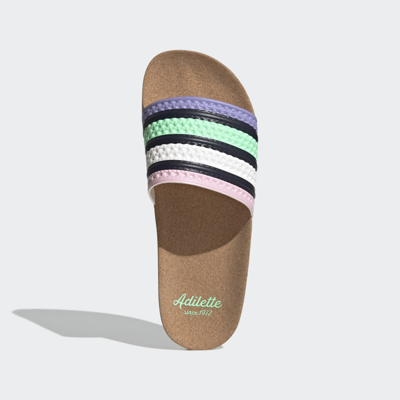 Shop Adidas Originals Men's Adidas Adilette Cork Slides In Multi