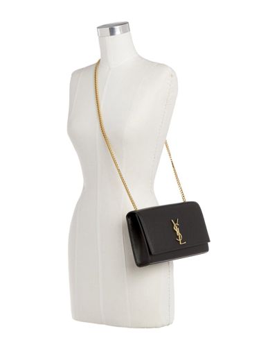 Saint Laurent Kate Monogram Medium Leather Shoulder Bag In Black | ModeSens