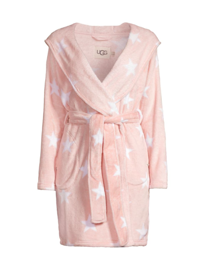 Shop Ugg Women's Miranda Hooded Fleece Robe In Lotus Blossom Star