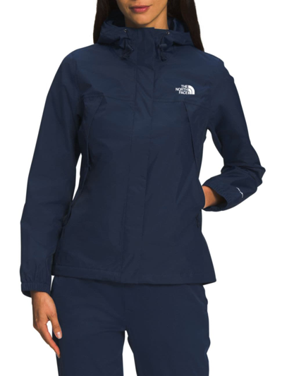 Shop The North Face Women's Antora Hooded Jacket In Summit Navy