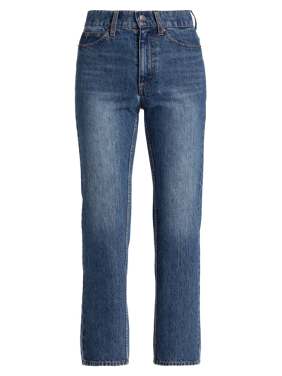 Shop Co Women's High-rise Straight-leg Cropped Jeans In Indigo
