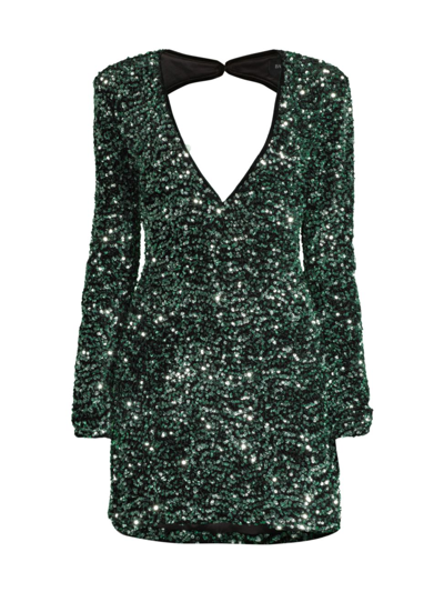 Shop Bardot Women's Lilia Open-back Sequin Minidress In Vivid Green