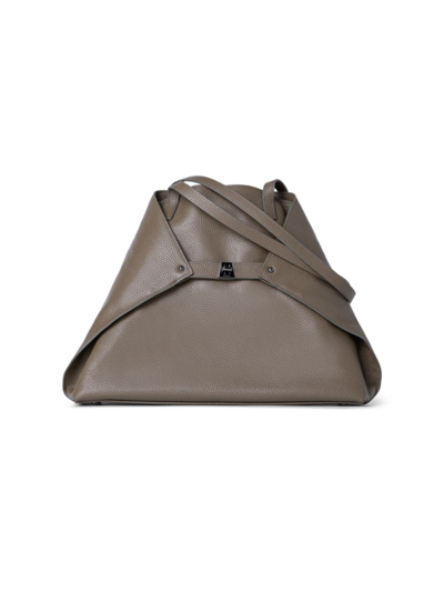 Shop Akris Women's Medium Ai Leather Shoulder Bag In Neutral