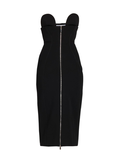 Shop Off-white Women's Ablohland Crepe Midi-dress In Black