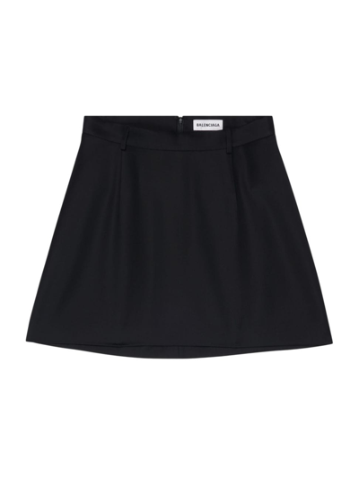 Shop Balenciaga Women's Large Mini Skirt In Black