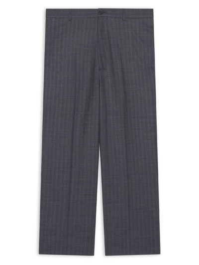 Shop Balenciaga Women's Cropped Tailored Pants In Grey