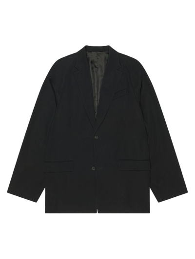 Shop Balenciaga Men's Raglan Tailored Jacket In Black