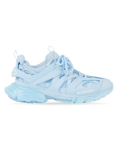 Shop Balenciaga Women's Track Clear Sole Sneaker In Light Blue