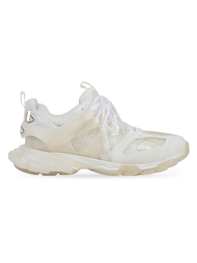 Shop Balenciaga Women's Track Clear Sole Sneakers In White Clear