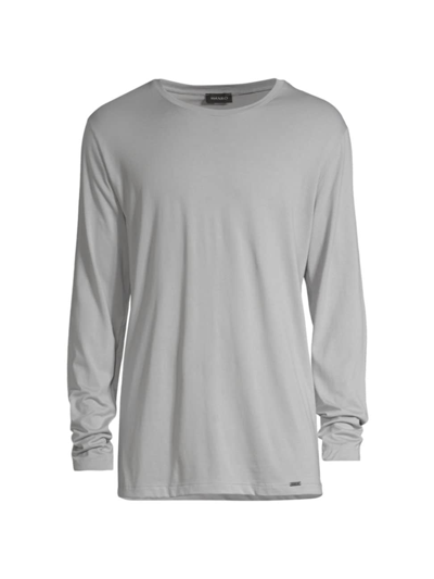 Shop Hanro Men's Night & Day Long Sleeve Top In Mineral