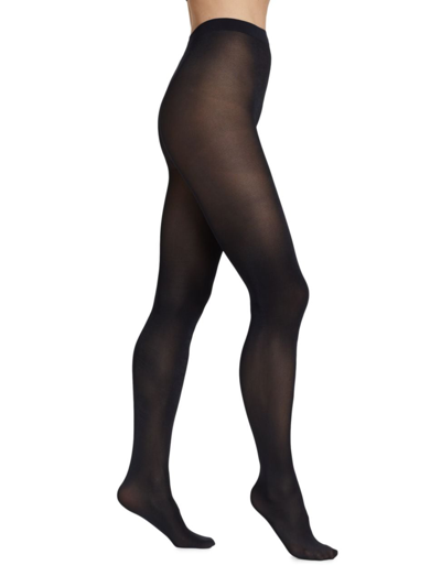 Shop Wolford Women's Satin Opaque 50 Tights In Admiral