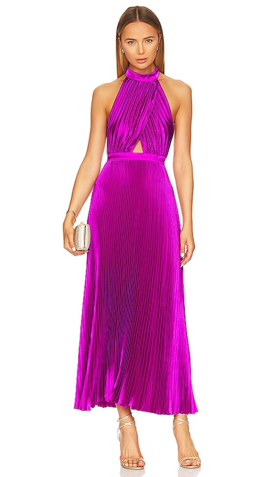 Shop L'idée Renaissance Gown In Grape