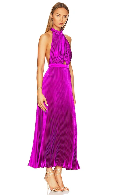 Shop L'idée Renaissance Gown In Grape