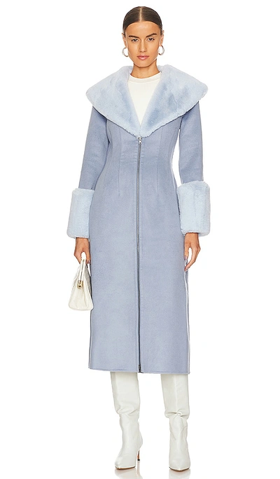 Shop Lpa Giovanna Coat In Moody Blue