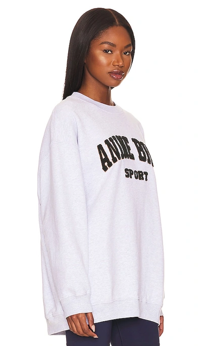 Anine Bing Tyler Logo-print Cotton-jersey Sweatshirt In Grey | ModeSens