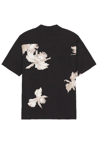 Shop Allsaints Dendritic Short Sleeve Shirt In Jet Black