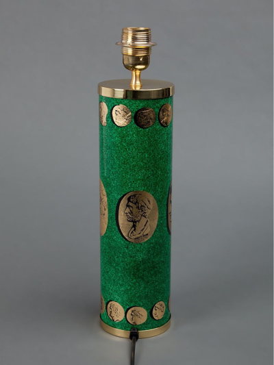 Fornasetti Cameo Lamp Base In Green