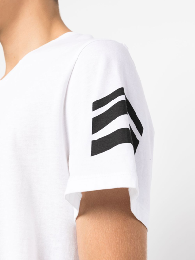 Shop Zadig & Voltaire Stripe-detail Short-sleeved T-shirt In White