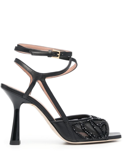 Shop Alberta Ferretti Crystal-embellished 110mm Sandals In Black