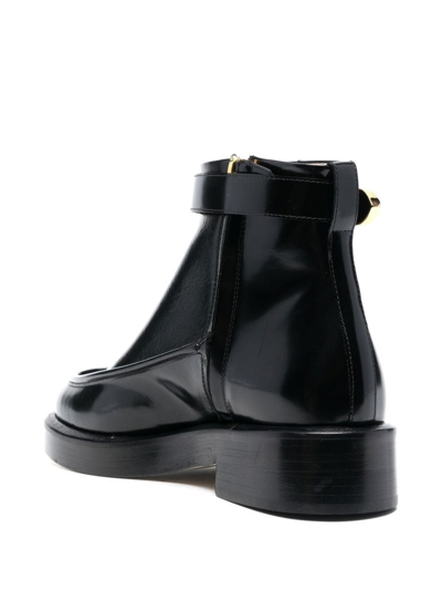 Shop Alberta Ferretti Bucket-detailing Mid-calf Boots In Black