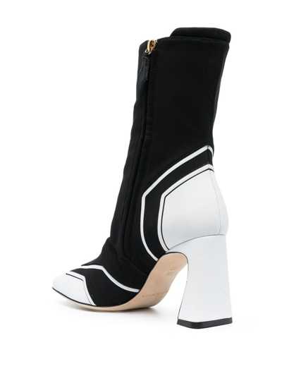 Shop Alberta Ferretti Heeled Ankle Boots In Black