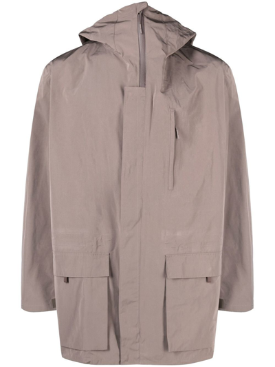 Y-3 Nylon Parka In Brown