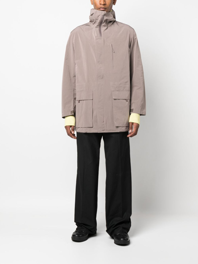 Y-3 Nylon Parka In Brown
