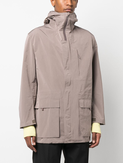 Shop Y-3 Classic Dorico Hooded Parka In Brown