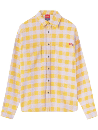 Shop Opening Ceremony X Dickies Check-print Tweed Shirt In Yellow
