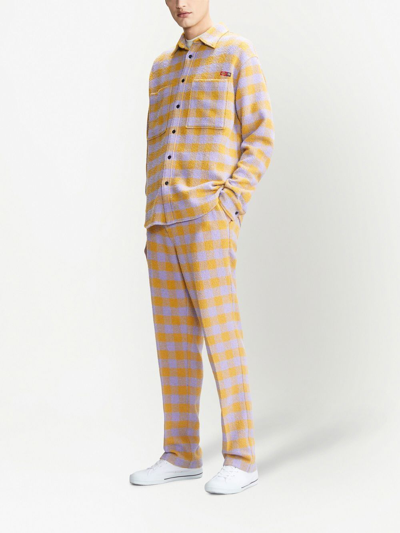 Shop Opening Ceremony X Dickies Check-print Tweed Shirt In Yellow