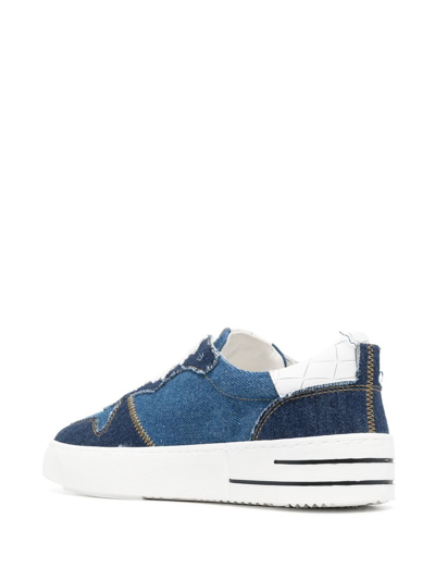 Shop Hide & Jack Panelled Lace-up Sneakers In Blue