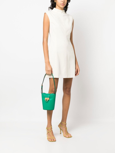 Shop Ferragamo Trifolio Bucket Bag In Green