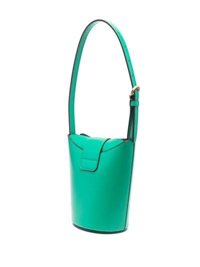 Shop Ferragamo Trifolio Bucket Bag In Green