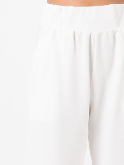 Shop Lygia & Nanny Cotton-blend Straight-leg Trousers In White