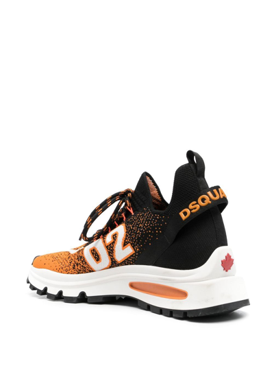 Shop Dsquared2 Dsq2 Knit-upper Sneakers In Black