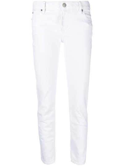 Shop Dsquared2 White Bull Skinny Jeans