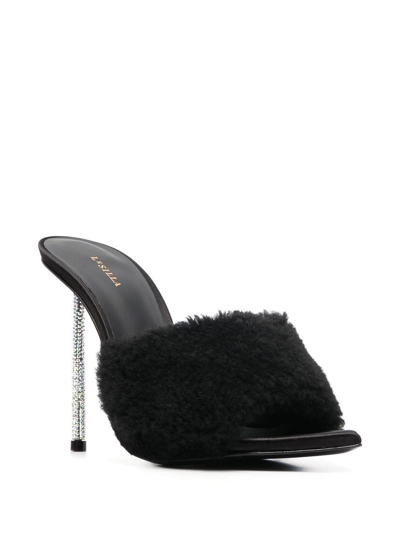 Shop Le Silla Crystal-embellished Stiletto Sandals In Black