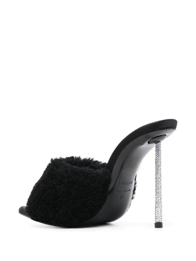 Shop Le Silla Crystal-embellished Stiletto Sandals In Black