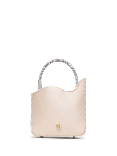 Shop Le Silla Micro Ivy Logo-plaque Bag In Neutrals