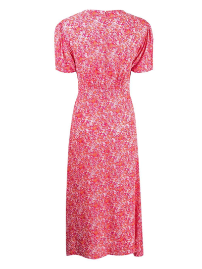 Shop Faithfull The Brand Raphaela Floral Midi Dress In Pink
