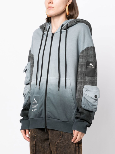 Mauna Kea Gradient-print Zip-up Hoodie In Blue