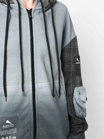 Mauna Kea Gradient-print Zip-up Hoodie In Blue