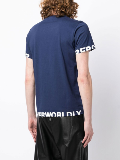 Walter Van Beirendonck Body Print Cotton T-shirt In Blue