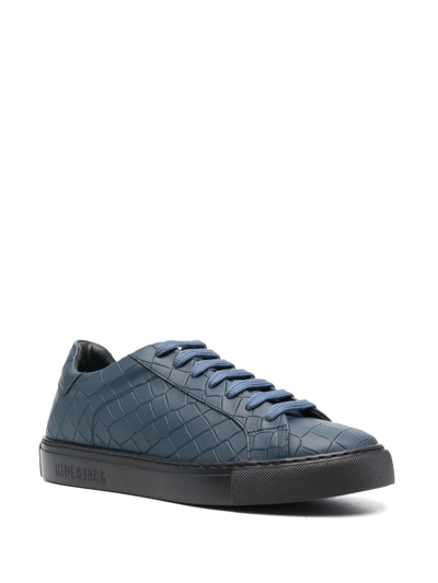 Shop Hide & Jack Essence Croco Sneakers In Blue