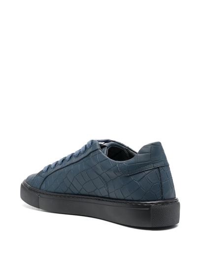 Shop Hide & Jack Essence Croco Sneakers In Blue