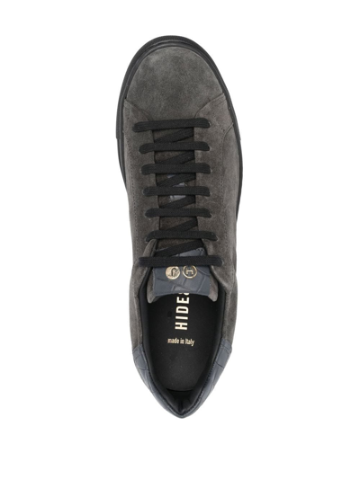 Hide & Jack Oil Low-top Sneakers In Grey
